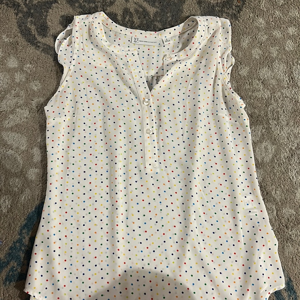 New York and Co. polka dot blouse